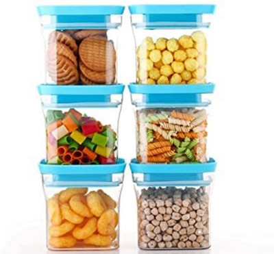 Analog Kitchenware Plastic Grocery Container  - 550 ml(Pack of 6, Blue)
