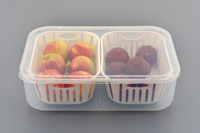 kitchkart Plastic Fridge Container  - 2500 ml(Clear)