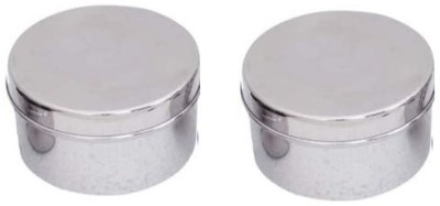 Dynore Stainless Steel Utility Container  - 40 ml(Pack of 2, Silver)