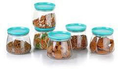 Kivanshi Plastic Grocery Container  - 800 ml(Pack of 8, Black)