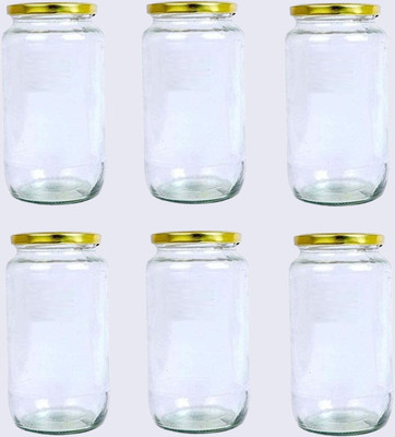 1st Time Glass Utility Container  - 1000 ml(Pack of 6, Clear)