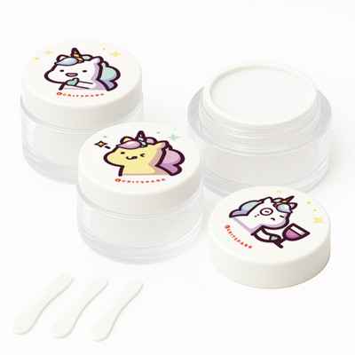 GRITSPARK Plastic Utility Container  - 25 ml, 25 g(Pack of 3, Transparent, White)