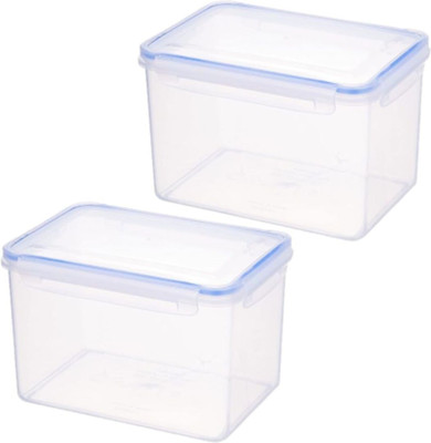Flipkart SmartBuy Plastic Utility Container  - 3350 ml(Pack of 2, Clear)