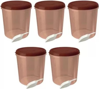 SIDDHESHWAR TRADING Plastic Grocery Container  - 10000 ml(Pack of 5, Brown)