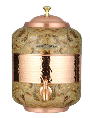 Crockery Wala And Company Copper Utility Container  - 18 L(Gold)