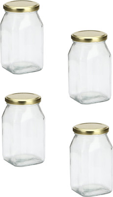 Somil Glass Utility Container  - 200 ml(Pack of 4, Clear)