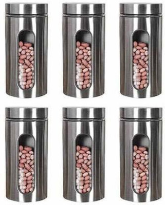 SIDDIVINAYAK CREATION Steel Utility Container  - 850 ml(Pack of 6, Silver)