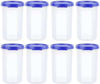 Cutting EDGE Plastic Grocery Container  - 585 ml(Pack of 8, Blue)