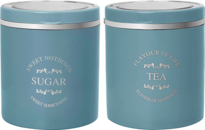 Jaypee Plus Polypropylene Tea Coffee & Sugar Container  - 750 ml(Pack of 2, Blue)