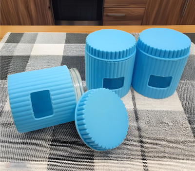 Inpro Glass, Plastic Utility Container  - 500 ml(Pack of 3, Blue)