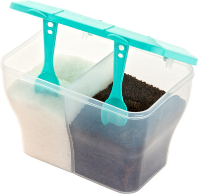 MAGICSPOON Polypropylene Tea Coffee & Sugar Container  - 2000 ml(Blue, Green)
