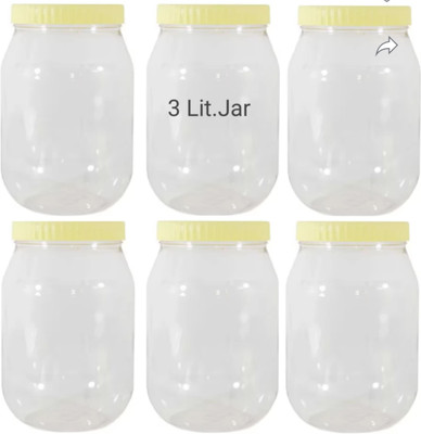 Platichouse Plastic Grocery Container  - 3000 ml(Pack of 6, Clear)