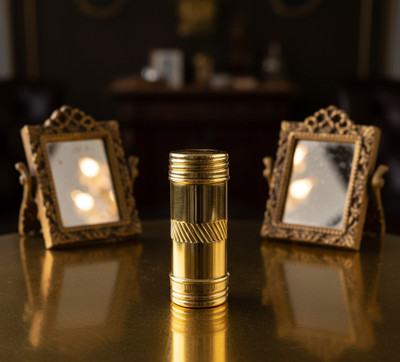 Craft Shilp Brass Utility Container  - 25 ml, 5 ml(Gold)