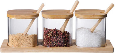 Avresta Glass Grocery Container  - 230 ml(Pack of 3, Clear)