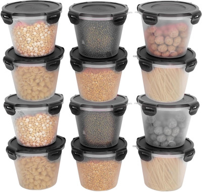 Cutting EDGE Polypropylene Utility Container  - 1 L(Pack of 12, Black)