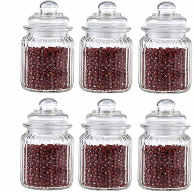 TR Ceration Glass Grocery Container  - 350 ml(Clear)