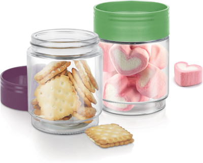 TREO Glass Utility Container  - 500 ml(Pack of 2, Clear)