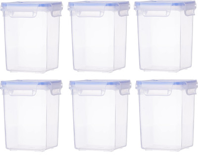 AK HUB Plastic Grocery Container  - 750 ml(Pack of 6, White)