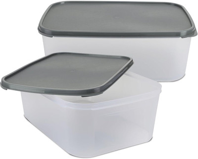 AK HUB Plastic Grocery Container  - 5000 ml(Pack of 2, Transparent)