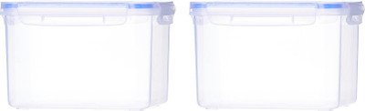 AK HUB Plastic Grocery Container  - 1800 ml(Pack of 2, White)