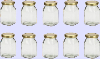1st Time Glass Utility Container  - 400 ml(Pack of 10, Clear)
