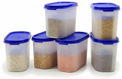kkart Plastic Utility Container  - 1500 ml(Pack of 6, White, Blue)