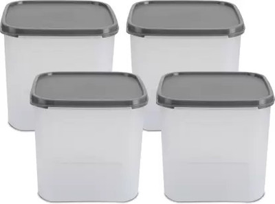 PRAGATI SALES Plastic Grocery Container  - 4000 ml(Pack of 4, Clear)