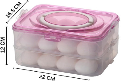 TINSUHG Plastic Egg Container  - 2 dozen(Pink)