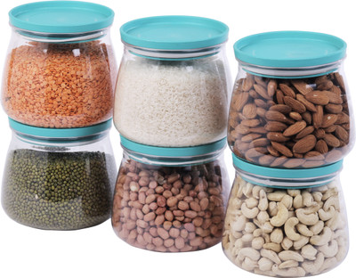 SELANA Plastic Grocery Container  - 800 ml(Pack of 6, Blue)