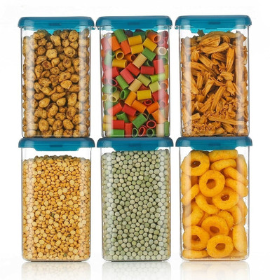 Ecodex Plastic Grocery Container  - 1100 ml(Pack of 6, Clear)