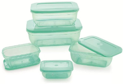MOOZICO Plastic Fridge Container  - 2700 ml, 1700 ml, 580 ml, 290 ml, 150 ml(Pack of 5, Blue)