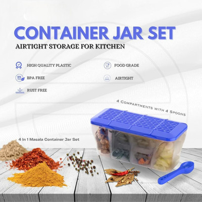 NEWSPARSH Plastic Utility Container  - 800 g(Blue, Clear)