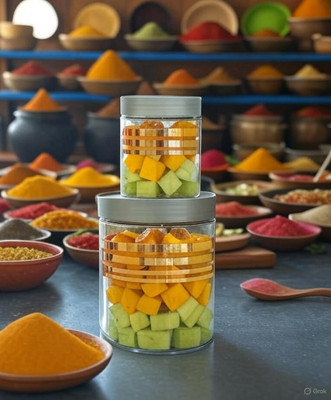 DYK Stainless Steel Pickle Jar  - 1200 ml, 640 ml, 350 ml, 250 ml(Pack of 16, Silver)