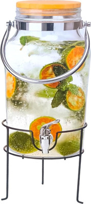 SMILERY 5500ML Dispenser Glass Pitcher Used for Beer Cocktails Juice Cold Drink Bottom Loading Water Dispenser