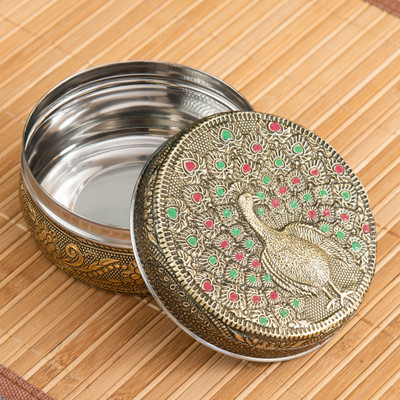 NAVRANG Stainless Steel Utility Container  - 300 ml(Multicolor)