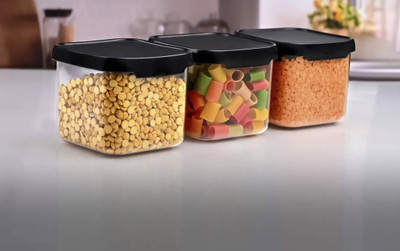Superwife Plastic Grocery Container  - 500 ml(Pack of 4, Clear)