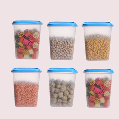 Loknath Plastic Utility Container  - 1000 ml(Pack of 6, Blue)