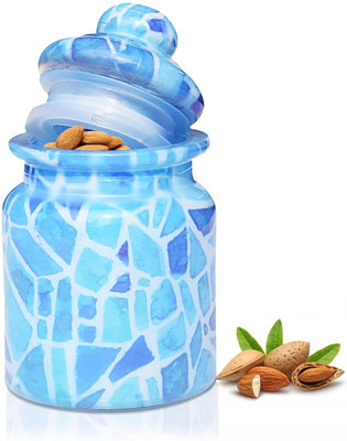 Pure Source India Glass Cookie Jar  - 250 ml(Multicolor)