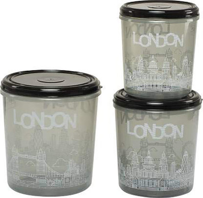 AMAZE ACTIONWARE Plastic Utility Container  - 5 L, 7 L, 10 L(Pack of 3, Black)