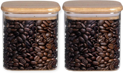 NITYANAVIN Glass Grocery Container  - 700 ml(Pack of 2, Clear)