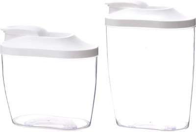 SHFTI Plastic Utility Container  - 1500 ml, 1000 ml(Pack of 2, Clear)