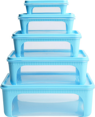 Unica Plastic Utility Container  - 200 ml, 425 ml, 840 ml, 1560 ml, 2490 ml(Pack of 5, Blue)