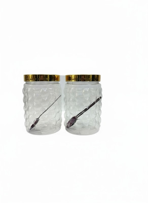 FLEXO Plastic Utility Container  - 1500 ml(Pack of 2, Transparent, Gold)