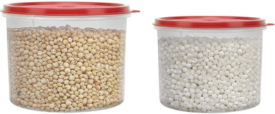 Cutting EDGE Plastic Grocery Container  - 2200 ml, 3500 ml(Pack of 2, Red)