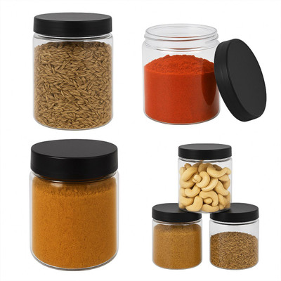 Arham Enterprises Plastic Utility Container  - 500 ml(Pack of 6, Transparent)