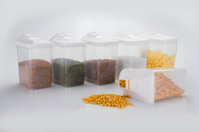 ksquare Plastic Grocery Container  - 1700 ml(Pack of 6, Clear)