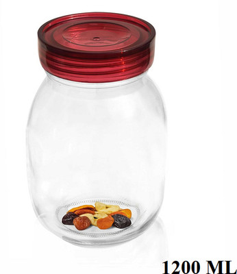 Pure Source India Glass Grocery Container  - 1200 ml(Clear)