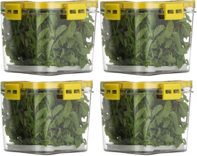 Arni Plastic Grocery Container  - 1400 ml(Pack of 4, Yellow)