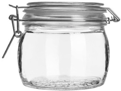 IndusBay Glass Cookie Jar  - 500 ml(Clear)