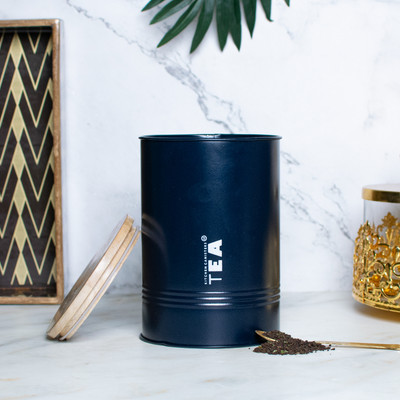Craftlayout Iron Tea Coffee & Sugar Container  - 900 ml(Blue)
